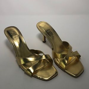 ZARA - stroppy gold sandals